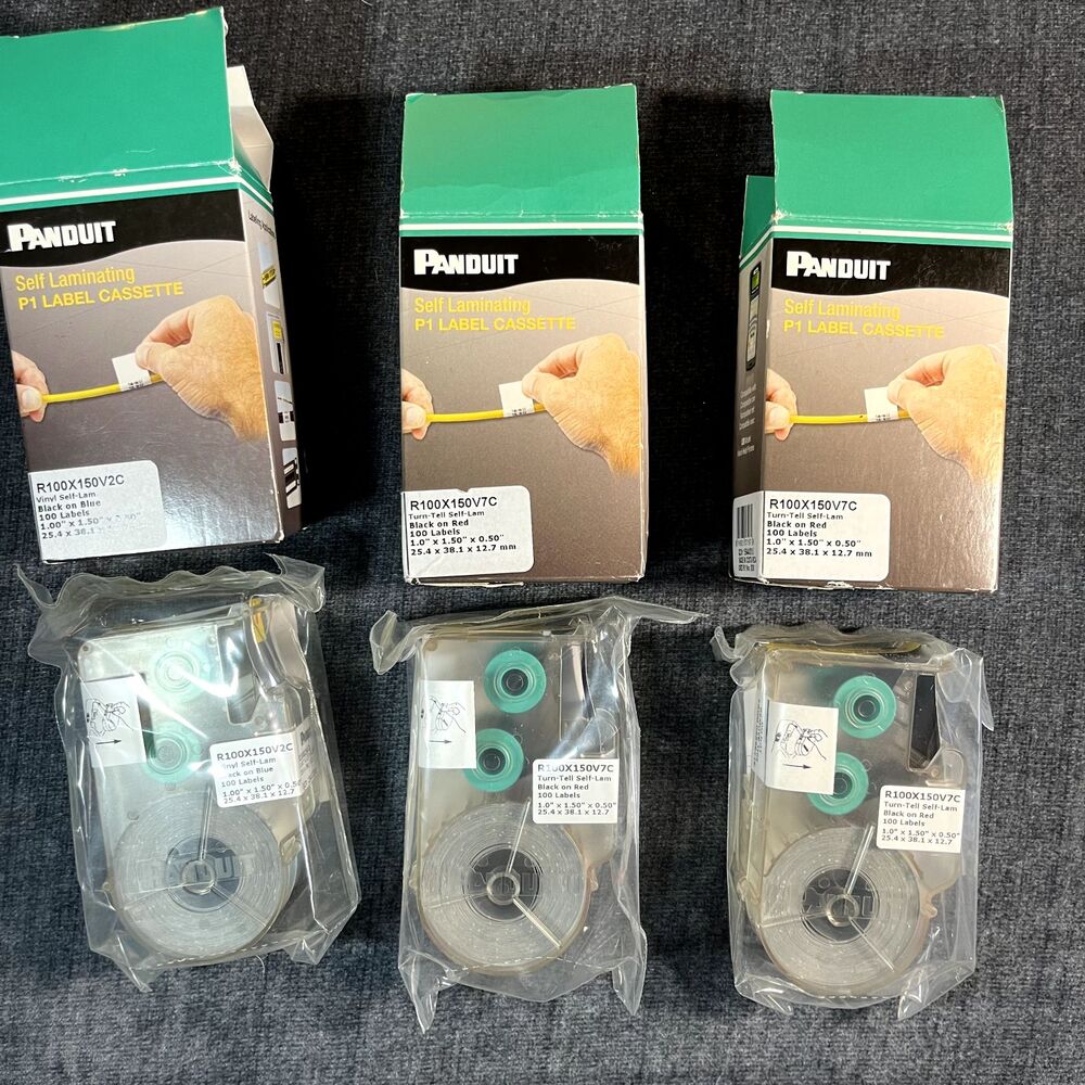 Panduit P1 Label Cassette Lot of 6 Self Laminating Continuous Tape Marker Plat - Picture 5 of 11